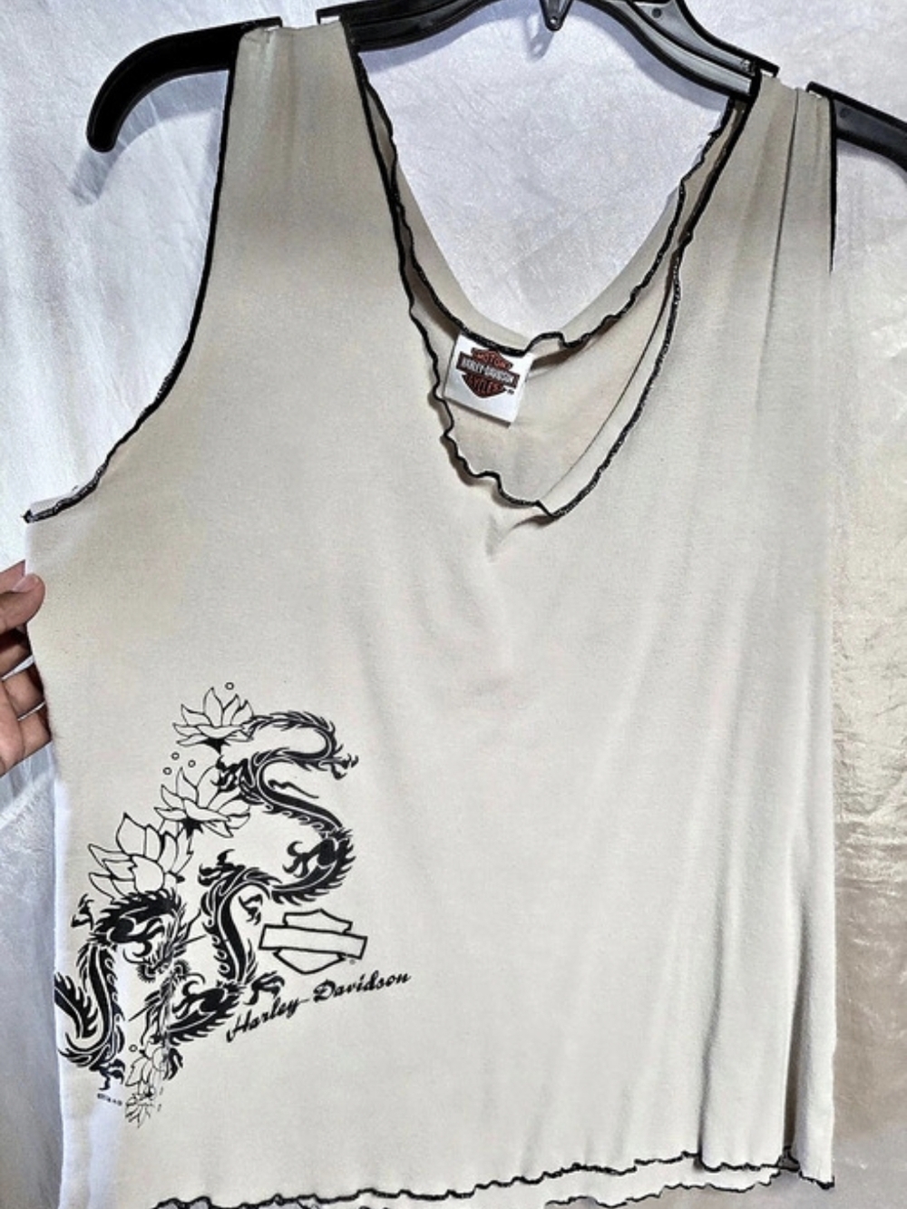 Harley-Davidson Graphic Tank Top in Cream
